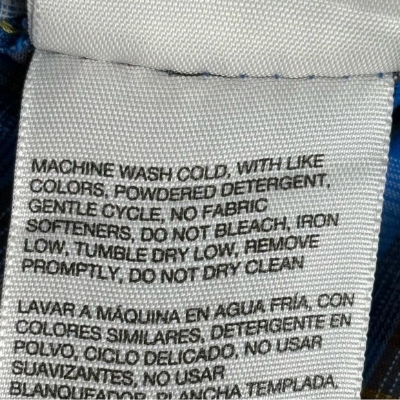 Marmot Shirt Mens XL Blue Plaid Nylon‎ Outdoor Hiking Camp Workwear Logo - Picture 12 of 16